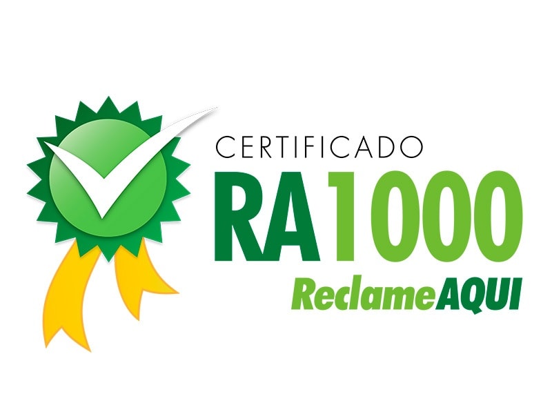 Certificado RA1000 do Reclame Aqui